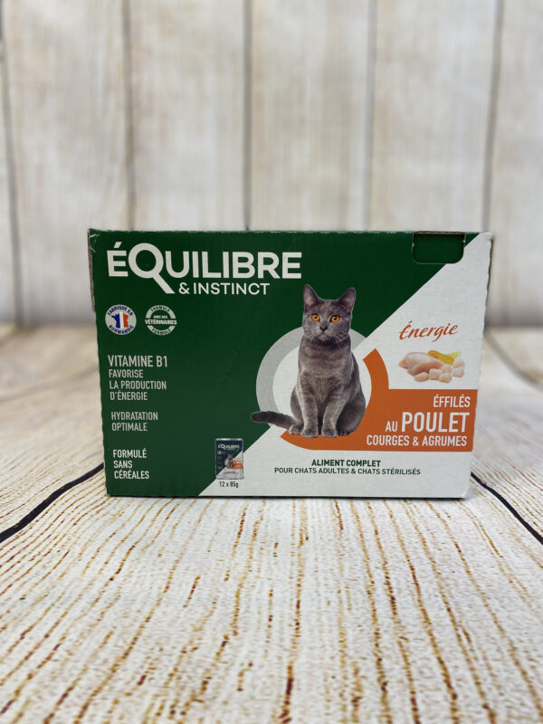 POCHONS EFFILES – CHAT – POULET COURGES&AGRUMES 12X85G