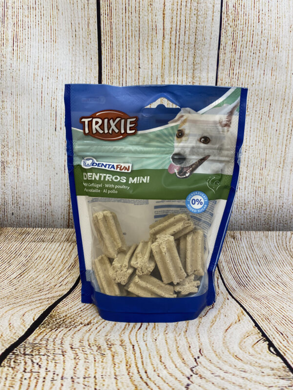 FRIANDISES TRIXIE – CHIEN – DENTROS MINI DENTAFUN – VOLAILLE 80GR