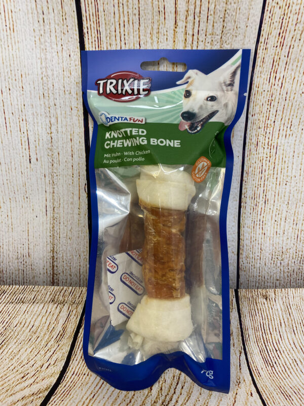 FRIANDISES TRIXIE – CHIEN – KNOTTED CHEWING BONE – OS 15CM – POULET 70GR