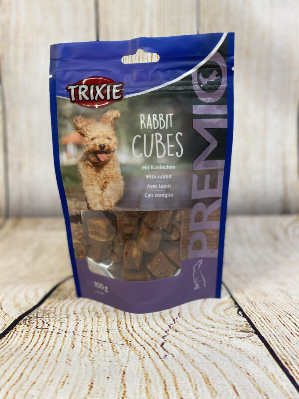 FRIANDISES TRIXIE – CHIEN – RABBIT CUBES – LAPIN 100GR