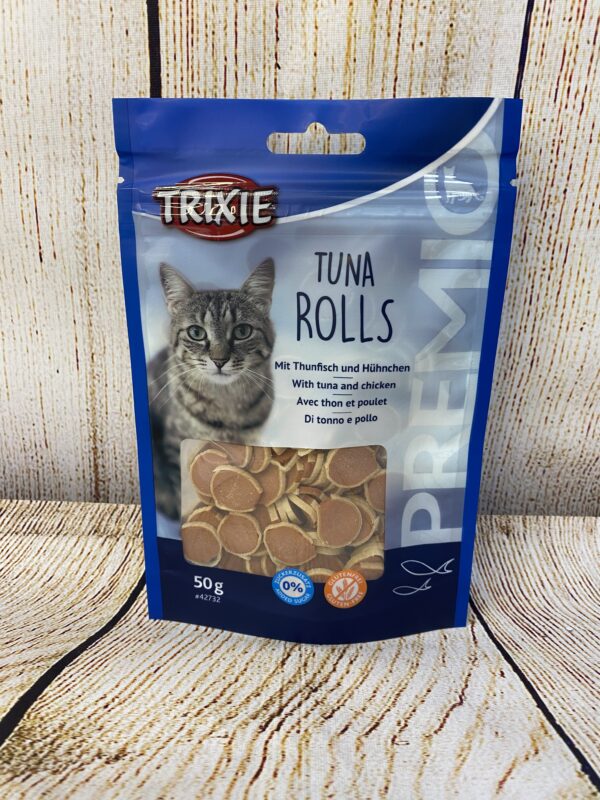 FRIANDISES TRIXIE – CHAT- TUNA ROLLS – THON&POULET 50GR