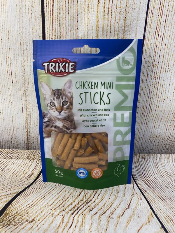 FRIANDISES TRIXIE – CHAT – CHICKEN MINI STICKS – POULET&RIZ 50GR